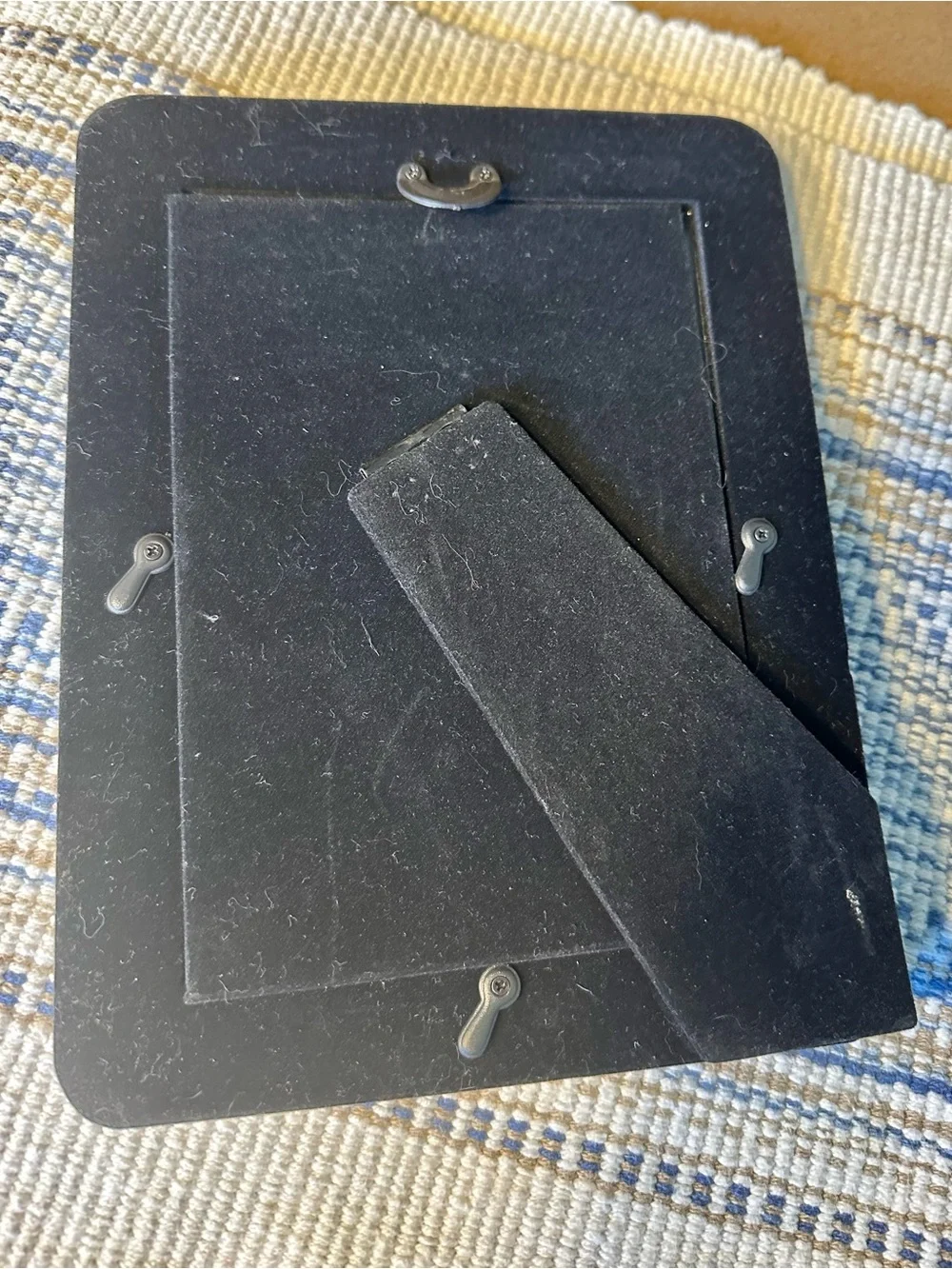 Vintage Brass-Tone Picture Frame Set of 6/ Black Velvet Backs/ Art Deco See Des.